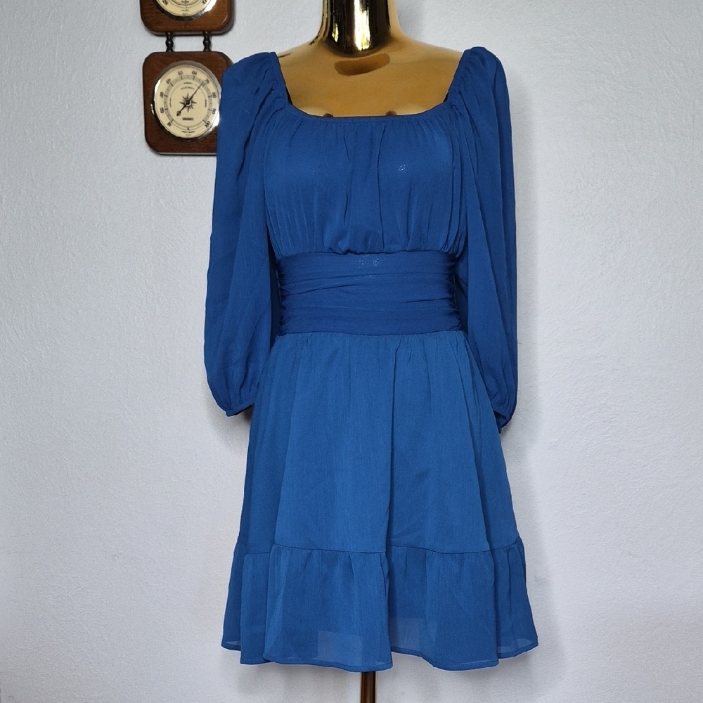 Elegant Blue Women's Dress